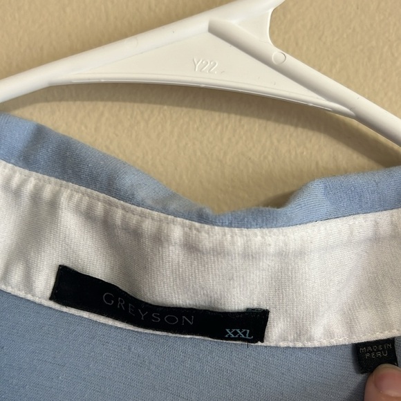 Greyson Spirit Long Sleeve Soft Polo Cloud Blue - Picture 6 of 12